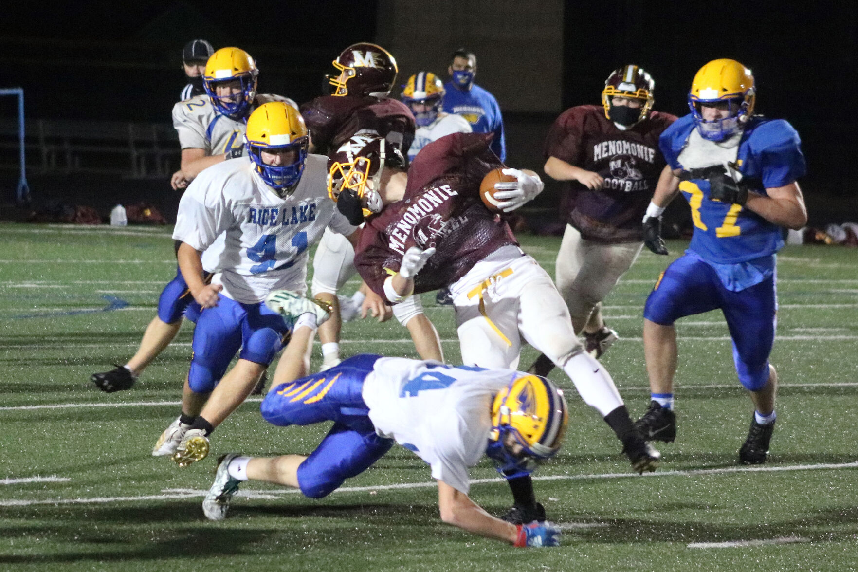 Rice Lake football scrimmage vs. Menomonie 9-18-20